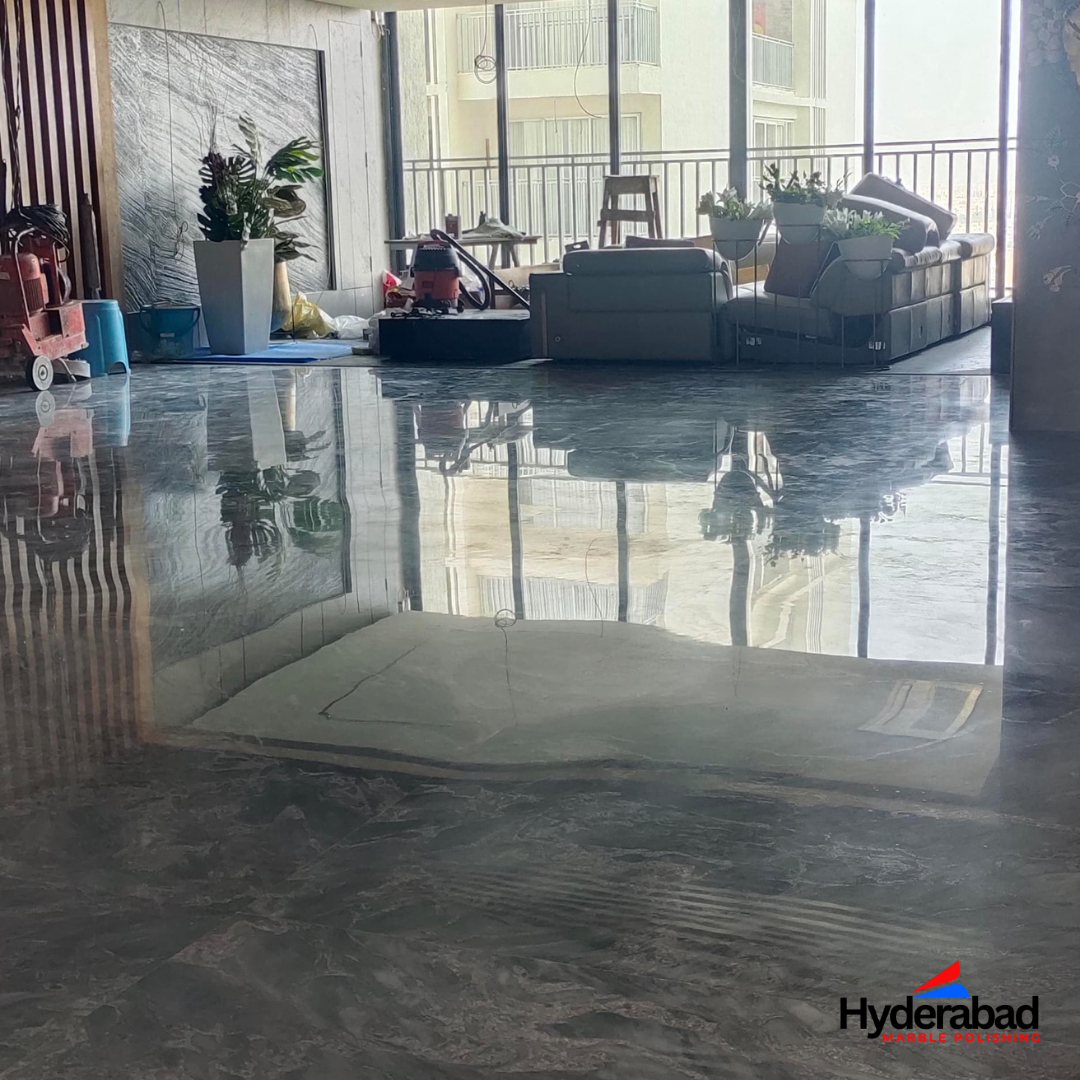 Granite floor polishing